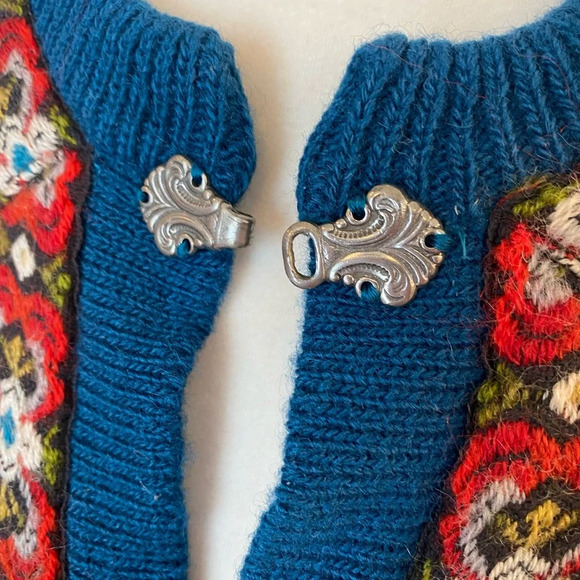 Nordstrikk Norway Vintag Long Wool Winter Cardigan Size Small Winter Fair Isle - Picture 6 of 9